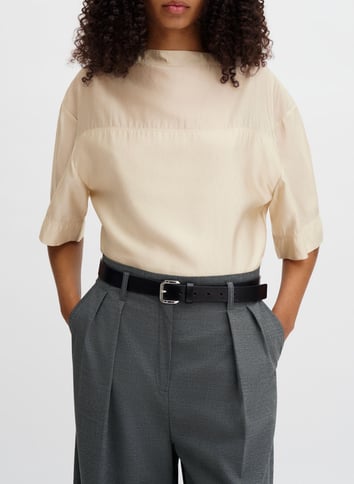 Plain round-neck T-shirt FILIPPA K Beige